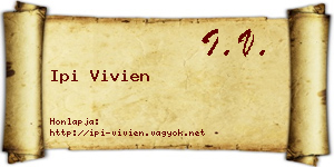 Ipi Vivien névjegykártya